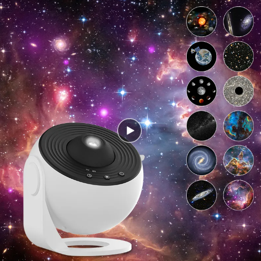 Night Light Galaxy Projector Starry Sky Projector 360° Rotate Planetarium Lamp - White